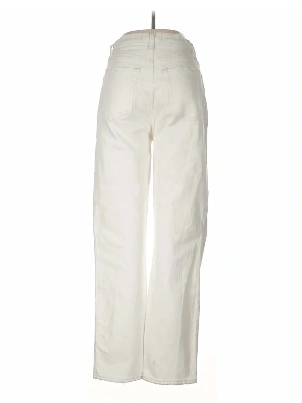 Abercrombie & Fitch Wide Leg High-Rise Jeans in Off-White - Picture 3 of 4